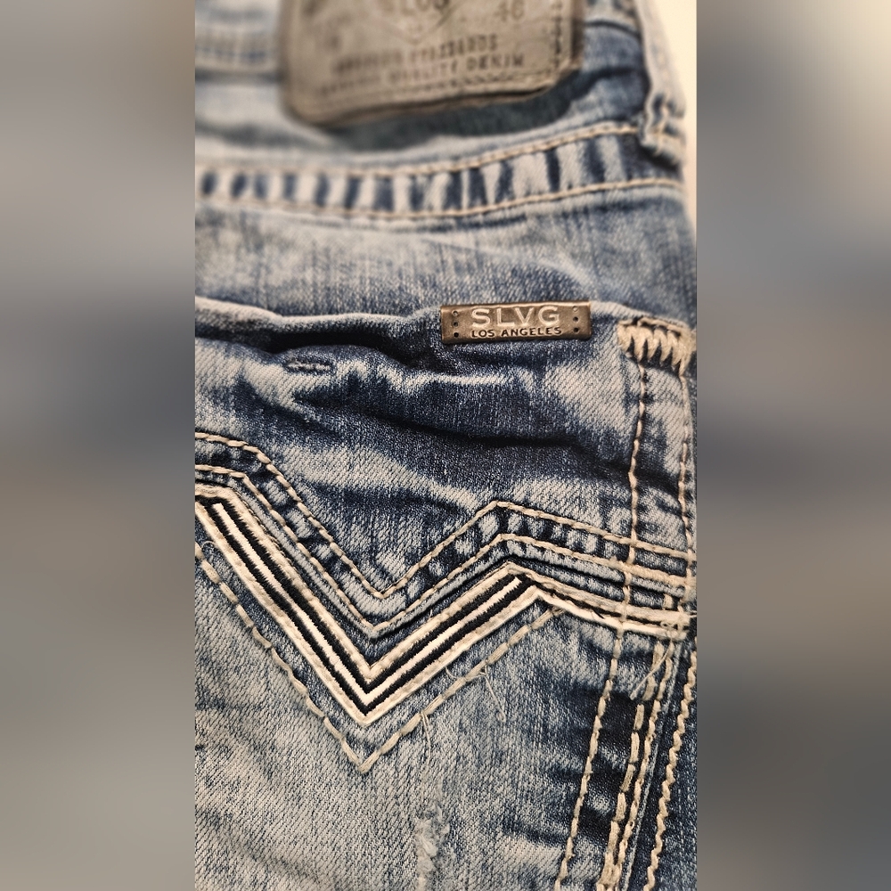 Buckle SALVAGE Light Blue Denim Jeans WITH ACCENTS- Buckle